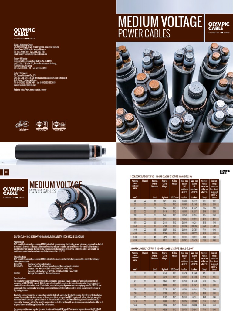 Medium Voltage Cables Catalogue | PDF | Insulator (Electricity ...