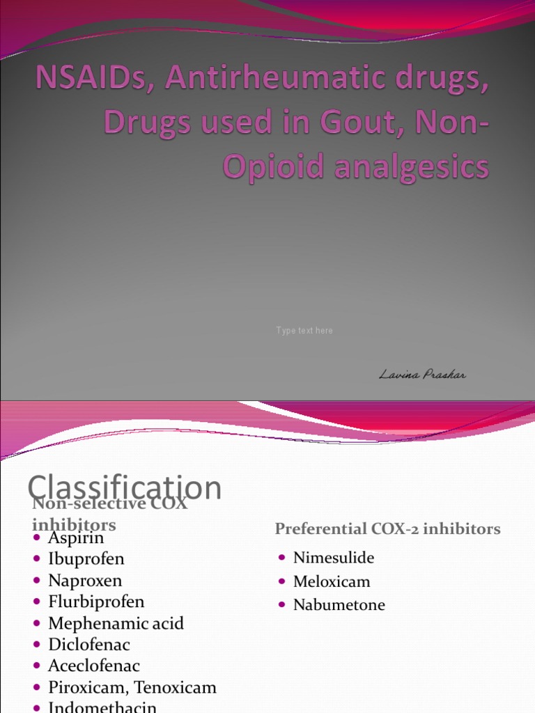 Non Steroidal Anti Inflammatory Drugs PDF Nonsteroidal Anti