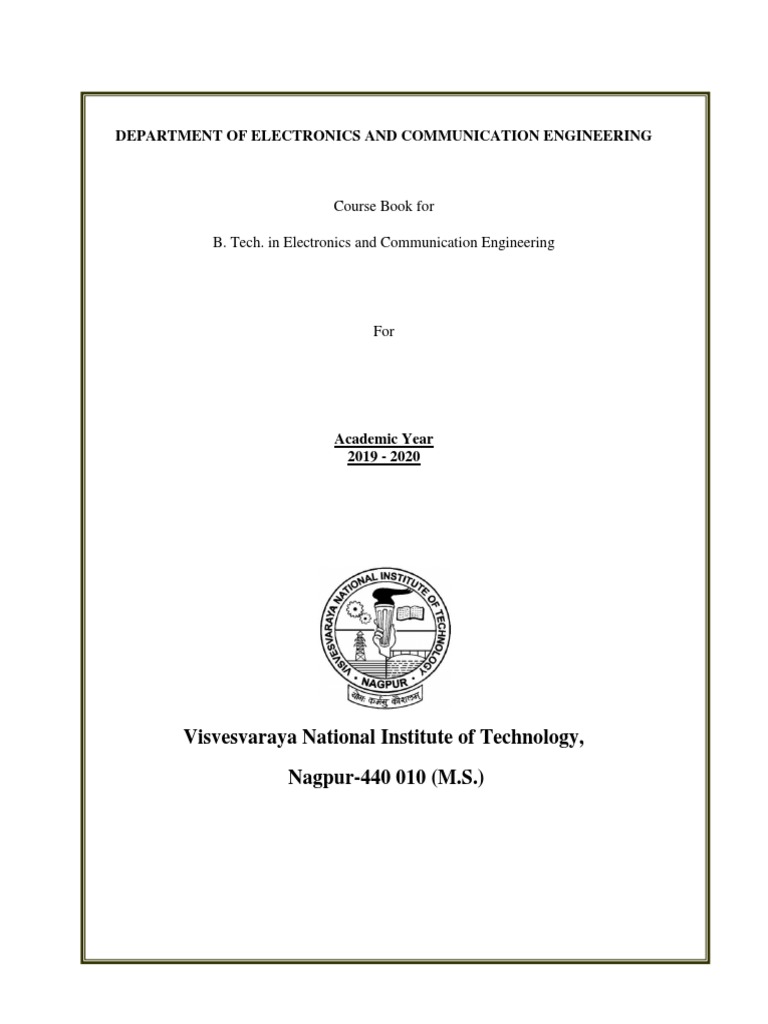 B.Tech ECE Course Book 2019-2020 | PDF | C++ | Eigenvalues And Eigenvectors