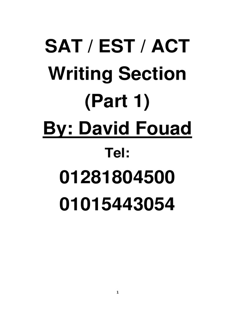 Sat Act Est Part 1 033848 Pdf