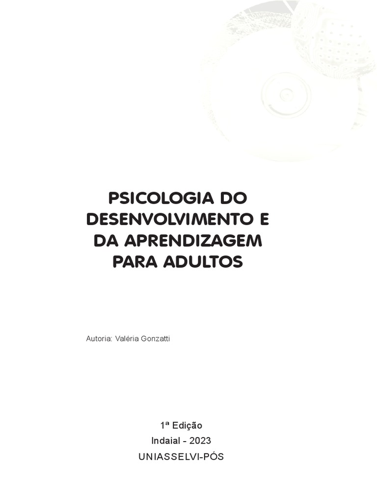 Psicologia Do Desenvolvimento e Da Aprendizagem para Adultos | PDF ...