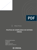 Política de Compliance Do Sistema Cresol: Diretoria Administrativa Compliance Versão 3.0