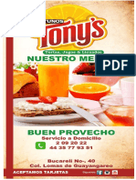 Menu Tonys