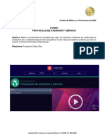 Instrucciones Curso Protocolos de Atencion y Servicio