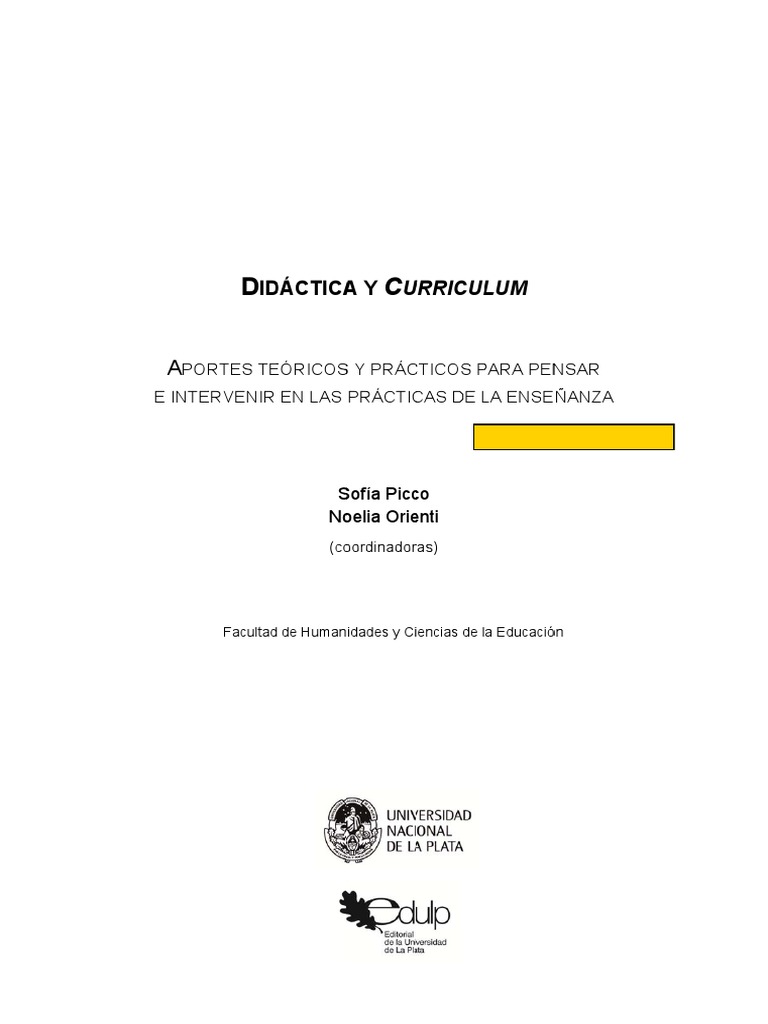 Didáctica y Curriculum en Argentina | PDF | Plan de estudios | Enseñando