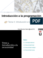 Tema 4. Introduccion A La Recursividad. 2021 - 22