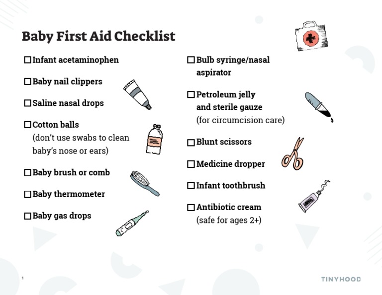 First Aid Kit Checklist PDF