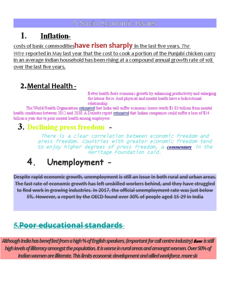 5 Socio Economic Issues PDF