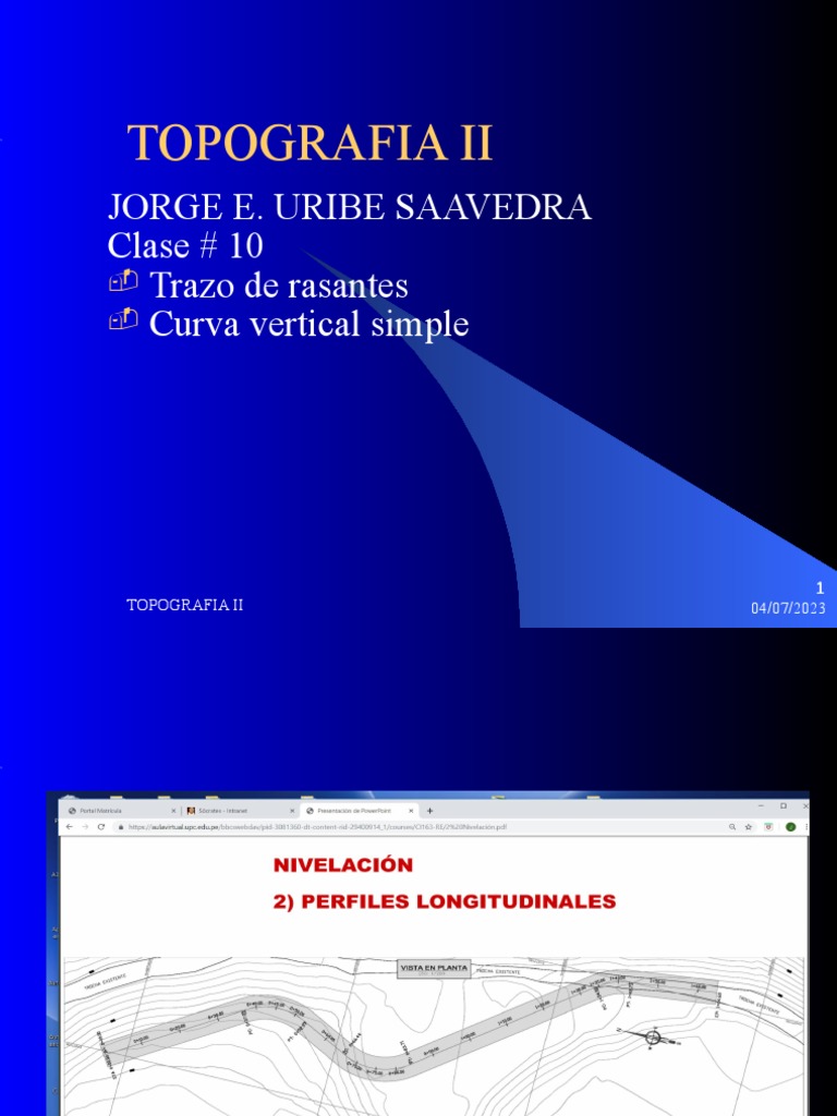 Trazo de Rasantes y Curvas Verticales | PDF | Topografía | Metrología