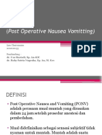 Ponv (Post Operative Nausea Vomitting) : Lisa Chairunnisa 1102010153 Pembimbing