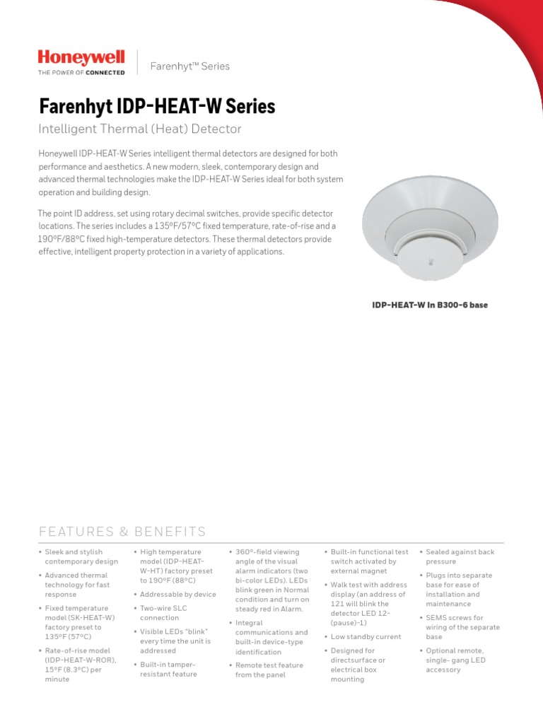 IDPHEATW Detectors Datasheet PDF Light Emitting Diode Sensor