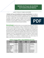 Boletim de Preço de Hortifrúti Da Fronteira Brasil-Bolívia Junho/2022