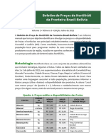 Boletim de Preço de Hortifrúti Da Fronteira Brasil-Bolívia Julho/222