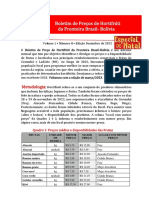 Boletim de Preço de Hortifrúti Da Fronteira Brasil-Bolívia Dezembro/2022