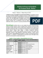 Boletim de Preço de Hortifrúti Da Fronteira Brasil-Bolívia Março/2023