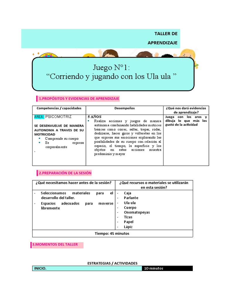 15 Juegos Psicomotrices para Niños | PDF | Aprendizaje