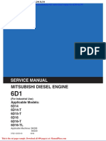 Kobelco 6d1 Mitsu Diesel Engine For Sk290 Sk330