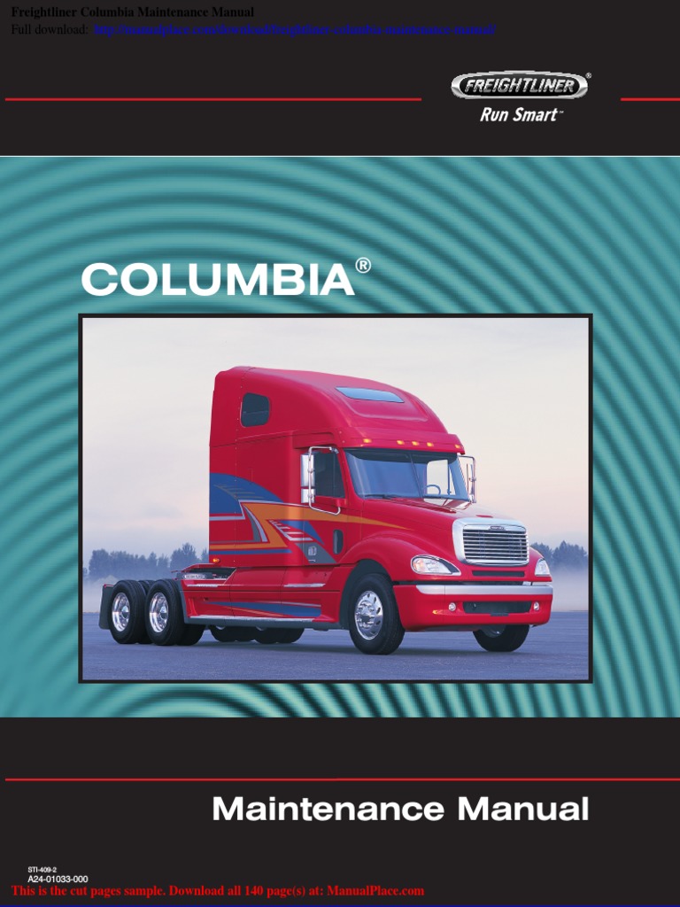 Freightliner Columbia Maintenance Manual PDF Truck Manual