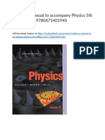 Solutions Manual To Accompany Physics 5th Edition Vol 2 9780471401940