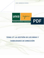 Tema 17. La Gestion de Los RRHH