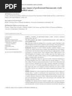 The Theory-Practice Gap - Impact of Professional-Bureaucratic Work Conflict On Newly Qualified Nurses