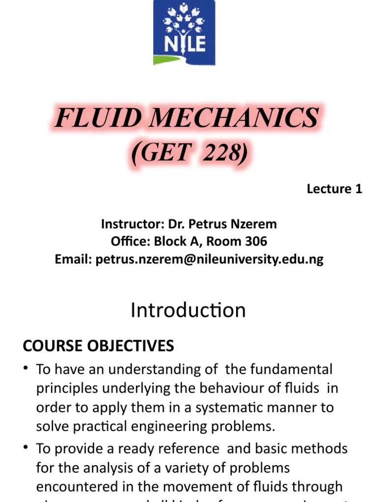 Fluid Mechanics Course Overview | PDF | Fluid Mechanics | Viscosity