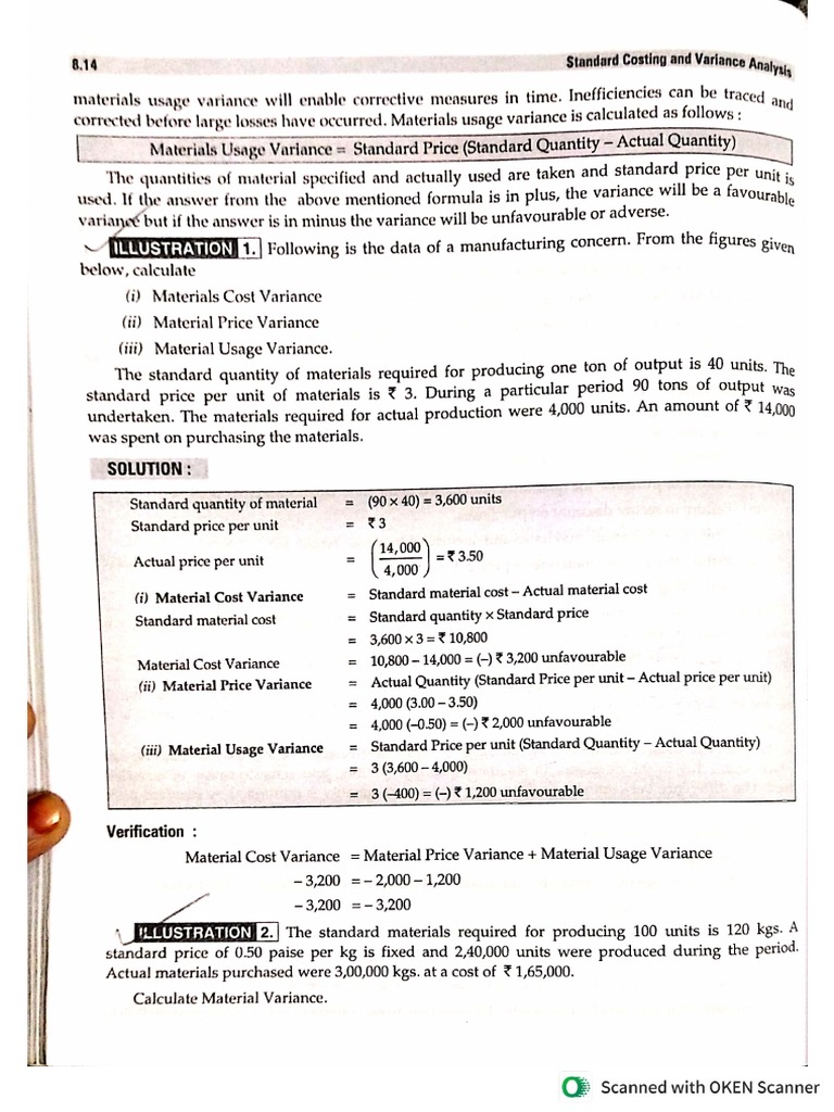 Standard costing pdf