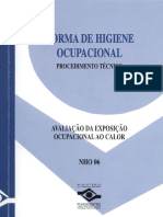 NHO 6 - Avaliação Da Exposição Ocupacional Ao Calor