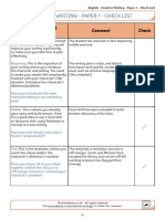 English Creative Writing Paper 1 Checklist Dbfs