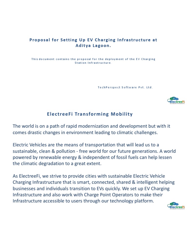 Electreefi - Lagoon Proposal | PDF | Battery Charger | Electric Vehicle