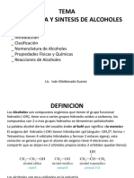 Tema 8 - Estructura y Sintesis de Alcoholes Lic Ivan Maldonado Suarez