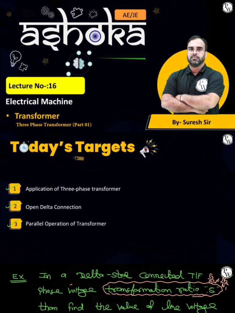 Transformer 16 Class Notes (Ashoka AE JE Electrical) PDF