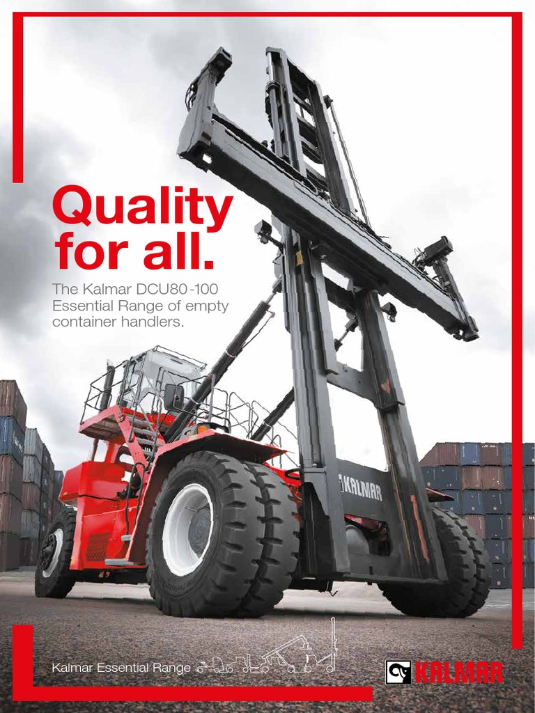 Essential range empty container handler brochure pdf truck elevator