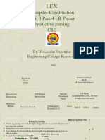 Compiler Construction Unit 3 Part-4 LR Parser Predictive Parsing CSE