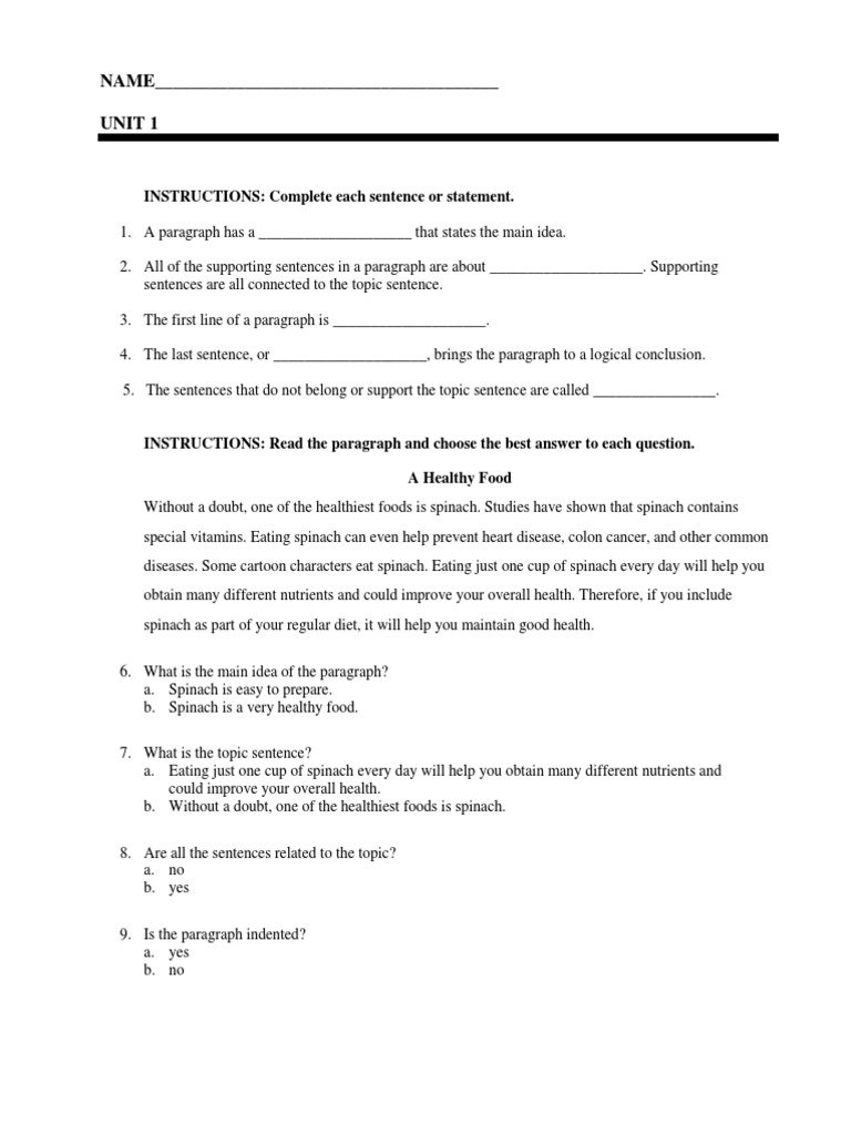 Paragraph Structure and Analysis Guide | PDF