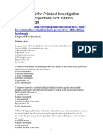 Test Bank For Criminal Investigation Basic Perspectives 12th Edition Lushbaugh