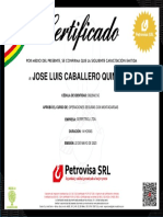 Certificado Capacitacion Op. Seguras Con Montacarga, Jose Luis Caballero Quintana, SERPETROL, 20-05-2023