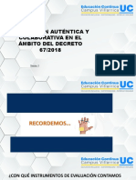 Evaluación Autentica y Colaborativa en Ctto Decreto 67