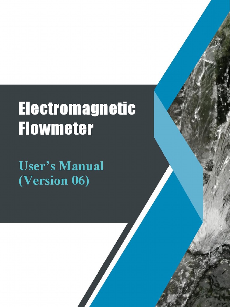 Electromagnetic Flow Meter Manual | PDF | Flow Measurement | Power Supply