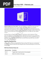 MS Word Shortcut Keys - Fileinsta