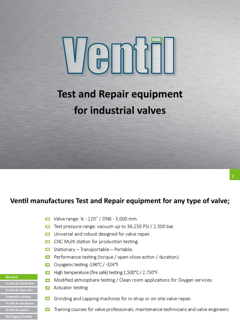 Industrial Valve Testing Equipment | PDF | Valve | Actuator
