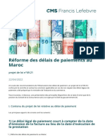 Reforme Des Delais de Paiements Au Maroc