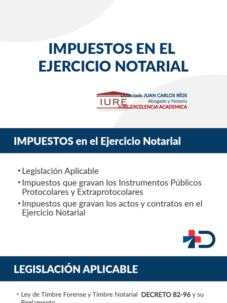 Impuestos Notariales y Timbres | PDF | Finanzas del gobierno | Impuestos