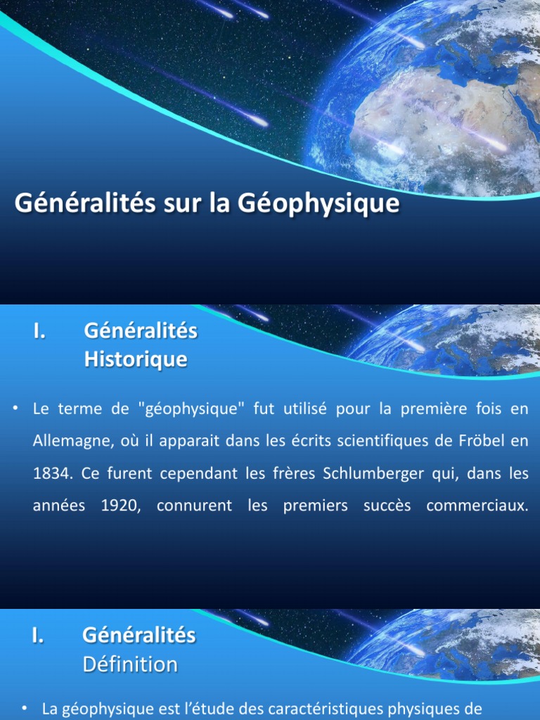Généralités sur la Géophysique | PDF | Géophysique | Champ magnétique