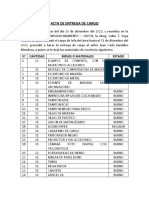 Acta de Entrega de Cargo