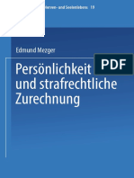 (Grenzfragen Des Nerven- Und Seelenlebens 124) Dr. Edmund Mezger (Auth.)-Persönlichkeit Und Strafrechtliche Zurechnung-J.F. Bergmann-Verlag München (1926)