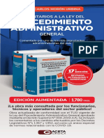 Pre-Lanzamiento A Precio Promocional de La 17°edición de La Obra Comentarios A La Ley Del Procedimiento Administrativo General