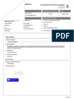 Comprobante de Formulario / Solicitud Uno-A Aseo Integrado S.A