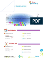 Oble de Un Término Algebraico: Actividades