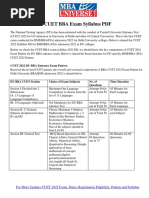 Cuet Bba Syllabus